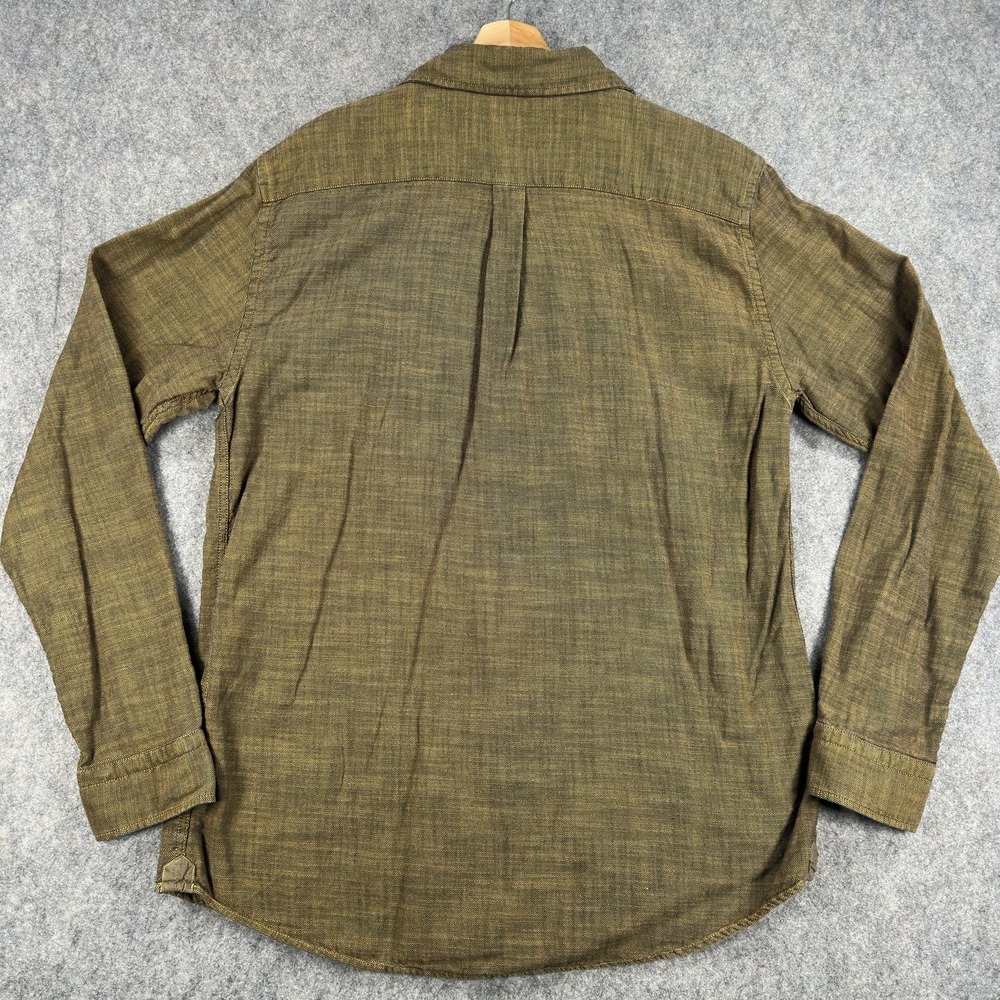 Carbon 2 Cobalt Shirt Mens Medium Tall Green Cotton Long Sleeve Button Front - Picture 4 of 12